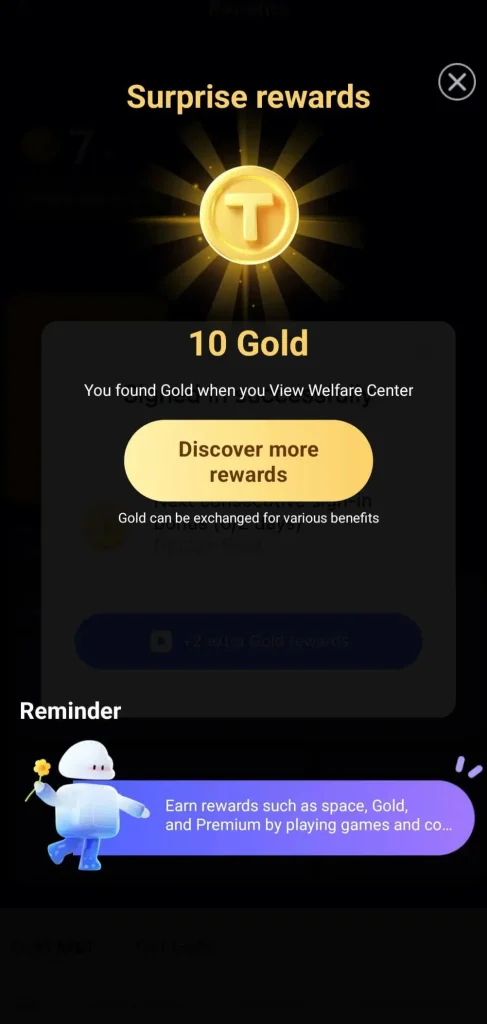 Terabox gold redeems
